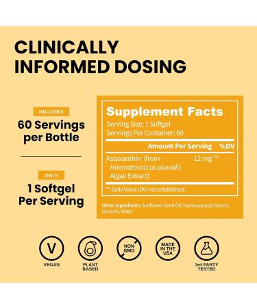 WellPath Astaxanthin 12mg Natural Astaxanthin Supplements from Microalgae Antioxidants with Micro Ingredients Supports Skin Hydration and Eye Health 120 Softgel Capsules - Buy Online on GoSupps.com
