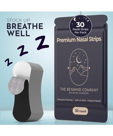 Buy Premium Nasal Strips (30 Ct Black) - Extra Strength Congestion Relief for Better Sleep | Gentle on Skin | Free International Shipping - Buy Online on GoSupps.com