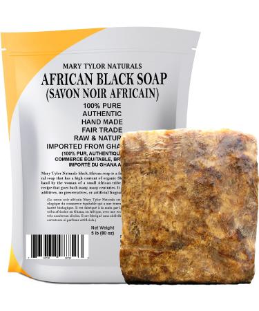 Mary Tylor Naturals African Black Soap 5 lb Raw Natural Soap Face And Body Wash Authentic Handmade by a Fair Trade women Co-Op in Ghana Africa