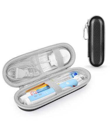 Case for Braun Oral B/ Oral-b Pro/Philips Sonicare/ Fairywill Sonic Electric Toothbrush with Accessories Storage Portable Holder Travel Protective Cover (Black)