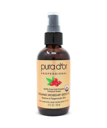 Pura D'or Professional Organic Rosehip Seed Oil 4 fl oz (118 ml)