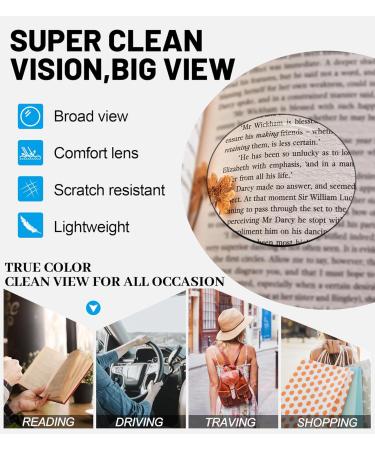 OCCI CHIARI Blue Light Blocking Reading Glasses for Men - A-Black 1.5x Computer Readers | Protect Your Eyes and Enhance Vision - Buy Online on GoSupps.com