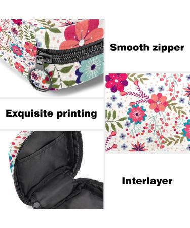 Menstrual Bag Zipper - Floral Ladies Napkin & Tampon Pouch for Women & Girls | Stylish & Practical - Buy Online on GoSupps.com