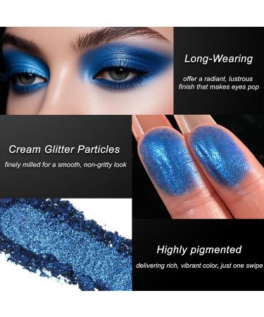 Palette de fards paupi res cr me unique - Brillance bleue - Haute pigmentation - Longue dur e - Cr me lisse - Formule visage et yeux - Pour le maquillage des yeux sensibles - Buy Online on GoSupps.com