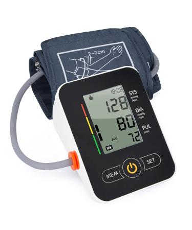 Blood Pressure Monitor - Portable Fully Automatic Digital Upper Arm Blood Pressure Monitor with Extra Large Cuffs,Large LCD Display BP Monitor for Home Use with Detailed Instruction Manual (Black)