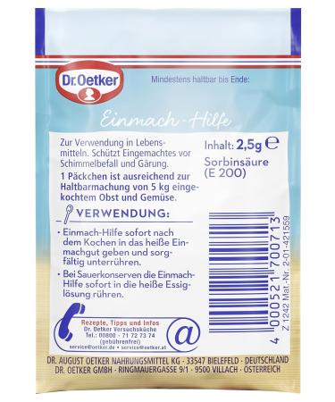 Buy Dr. Oetker Preserving Aid 3-Pack & 20-Pack (20 x 7.5g) - Ideal for Home Canning & Preserving - International Shipping Available - Buy Online on GoSupps.com