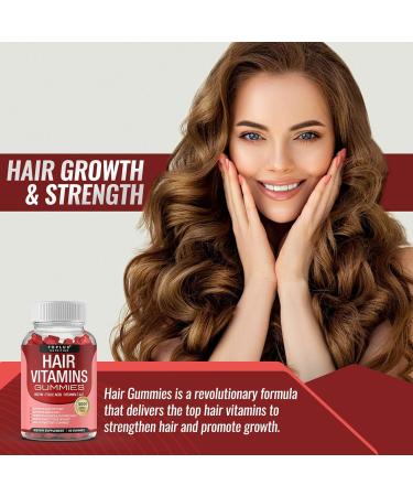 Hair Vitamins Gummies Supplement Faster Hair Growth Gummy 5000mcg Biotin Folic Acid Vitamin C & E Support Stronger & Thicker Hair Skin Nails Non-GMO for Men Women 60 Berry Flavored Gummies Two - Buy Online on GoSupps.com