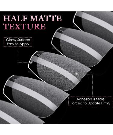 Ranrose 240PCS Coffin Nail Tips - Full Cover Clear Acrylic Soft Gel False Nails for DIY Press On Extensions - Buy Online on GoSupps.com