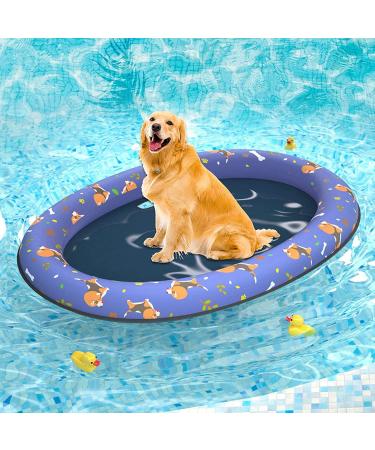 Pet Soft Dog Float Raft - Inflatable Dog Swimming Float for Summer Large Blue2