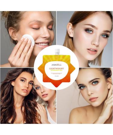  Mimoqk Sunscreen Gel UV Protection Cream SPF 50+ Sunblock Sweat-Resistant Moisturizer Lightweight Non-Greasy 50 ml Tube for Travel Outdoor Camping Sports - Buy Online on GoSupps.com