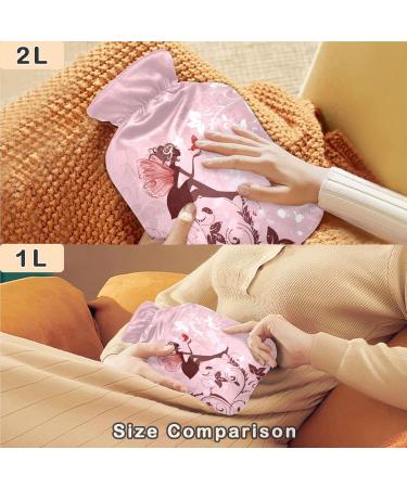 NAANLE Fairy Valentines 2L Transparent Hot Water Bottle | Large Comfort for Bed Hand & Feet Pain Relief & Heat Therapy - Buy Online on GoSupps.com