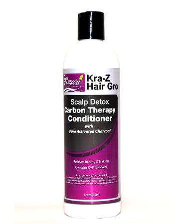 Nzuri Kra-Z Hair Gro Scalp Detox Carbon Therapy Conditioner 12oz