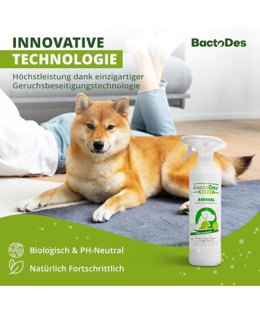 BACTODES Animal Odor Neutralizer 1L Spray - Strong Enzyme Cleaner for Cat Dog & Animal Smells - Effective Organic Microbe Odor Remover - Buy Online on GoSupps.com