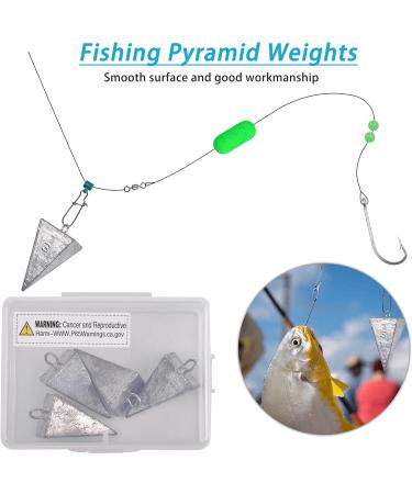 Pyramid Sinkers Fishing Weights | Saltwater Surf Fishing Gear Tackle | 1oz-8oz | 4 Pack - Buy Online on GoSupps.com