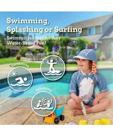 Juicy Bumbles Baby Swimsuit - One Piece Toddler Swimming Costume - Short Sleeve Boys and Girls Swimwear (3-4 Years) - Buy Online on GoSupps.com
