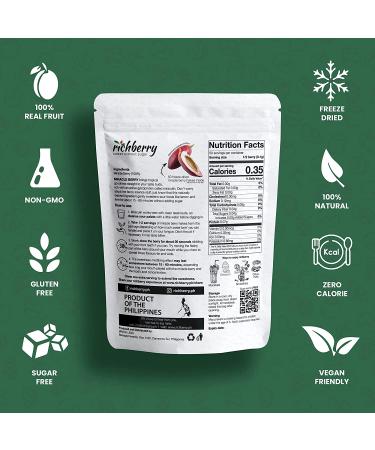 Richberry Miracle Berry Halves (8g) - 50 Pack, Sweetens Sour Foods, Premium Freeze-Dried Fruits, Vegan-Friendly - Buy Online on GoSupps.com
