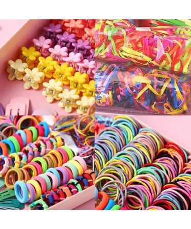 780-Piece Girls Hair Accessories Gift Set - Bow Clips, Flower Clips, Elastic Ties for Kids and Babies - Buy Online on GoSupps.com