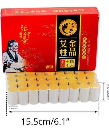 Pure Moxa Sticks Rolls 10-Years Purity 60:1 Ratio - 54 Rolls Mugwort Moxibustion Artemisia Wormwood - Buy Online on GoSupps.com