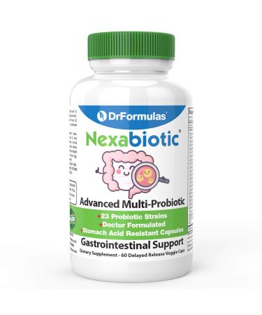 Nexabiotic Advanced Multi Probiotics and Prebiotics for Women & Men with Saccharomyces Boulardii Lactobacillus Acidophilus