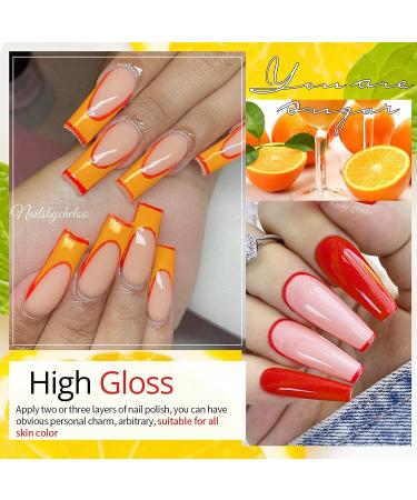 UR SUGAR Fall Gel Nail Polish Set - 6 Autumn Colors Maple Pumpkin Red Orange Glitter Kit for Thanksgiving & Halloween Gifts - Soak Off Nail Art Manicure Set for Women - Autumn Maple 6 Count - Buy Online on GoSupps.com