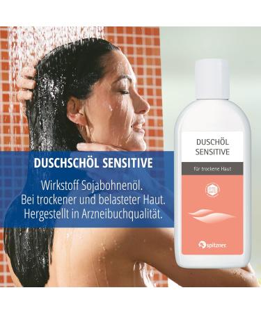 Spitzner Shower Oil Sensitive 200ml - Dermatologically Tested Dry Skin Care | Medicinal Quality Intensive Moisture - Buy Online on GoSupps.com