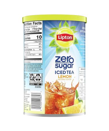Lipton Zero Sugar Iced Tea Mix Lemon Low Calorie 8.1 Ounce (Pack of 6) - Buy Online on GoSupps.com