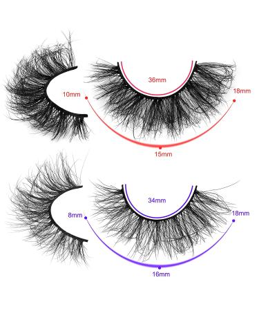 ALICROWN 6D Faux Mink Lashes - 14 Pairs Fluffy & Dramatic, Soft Reusable False Eyelashes - Buy Online on GoSupps.com