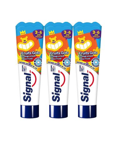 Signal Kids Fruity Toothpaste 50 ml / 1.7 fl oz (3-Pack)