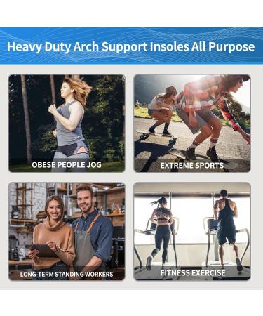 Heavy Duty Pain Relief Orthotics Insoles - Arch Support for Flat Feet & Overpronation | Full Length Men & Women (XS: Men 5.5-6.5/Women 6-7 - Buy Online on GoSupps.com