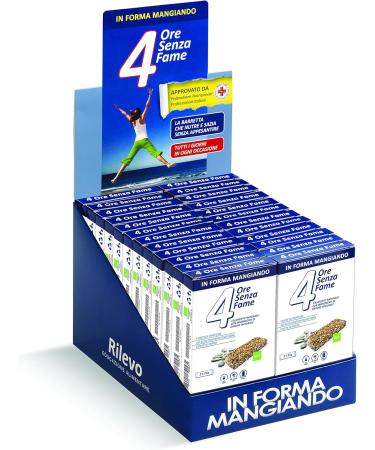  Rilevo Rilevo 4 Hours Without Hunger Organic - 12 packs of 2 bars of 25g (24 x 25g) - Healthy bag of seeds cereals nuts and millefiori honey - Buy Online on GoSupps.com