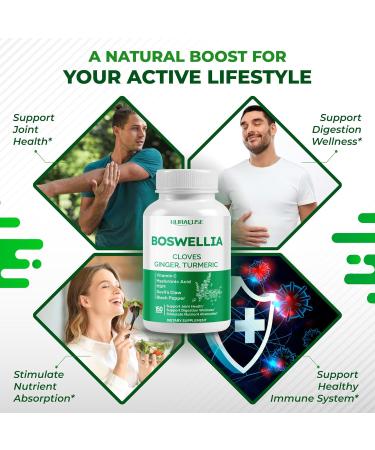 Boswellia with Cloves Ginger Turmeric Vitamin C Hyaluronic Acid MSM Devil's Claw Supports Joint Health Digestive Wellness* & Nutrient Absorption* Made in The USA 150 count (pack of 1) - Buy Online on GoSupps.com