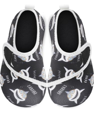 JIASUQI Kids Water Shoes Quick Dry Barefoot Aqua Socks - Black Shark, Size 12/12.5 UK Child - Buy Online on GoSupps.com