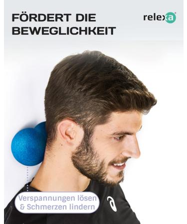 Relexa Twinball 8cm Neck Massage & Back Pain Relief - 12cm Black - International Shipping Available - Buy Online on GoSupps.com