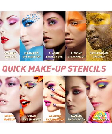 Variety of Shapes Quick Make-Up Stencils: Eyeliner Molds & Template for Easy Eyeshadow Application - Buy Online on GoSupps.com