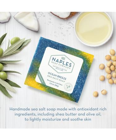 Naples Soap Company pH Balancing Sea Salt Soap Stack Gift Set | Naturally Exfoliate & Moisturize | Nutrient-Rich Beach Vibes | Set of 4 Bars (3.5 oz - Buy Online on GoSupps.com