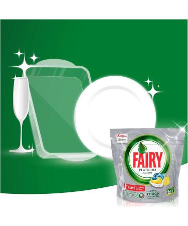 Buy Fairy Platinum Dishwasher Tabs - Pack of 63 Lemon Scented Dishwasher Tablets for Superior Cleaning - International Shipping Available - Buy Online on GoSupps.com