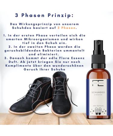 Flora Essenz Schuhdeo Spray | Probiotic Shoe Deodorant for All Shoe Types | Eliminate Odor with Noble Fragrance - Buy Online on GoSupps.com