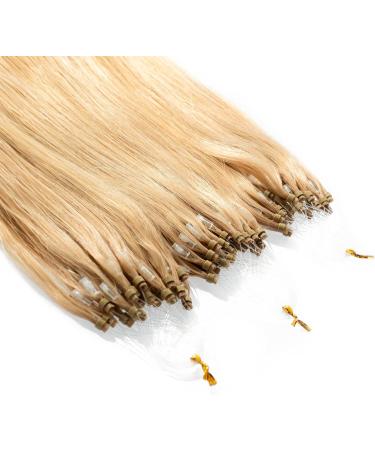 Hair2Heart Microring Extensions - Real Hair 50 Strands 1g 40cm Light Blonde Gold Ash (#20) - Premium Quality & Easy Application - Buy Online on GoSupps.com