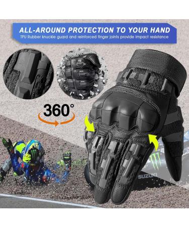 TBusingoto Tactical Gloves for Men - Touchscreen Motorcycle & Outdoor Gloves for Airsoft Paintball Hunting Climbing - Black - Buy Online on GoSupps.com