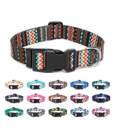 Suredoo dog collar adjustable soft & comfort nylon dog collar for small medium-sized dog puppies (m regular orange) m (neck circumference 33-55 cm width 2 cm)
