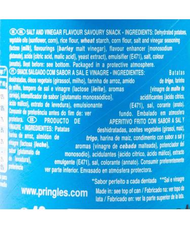  Pringles Pringles Salt & Vinegar Pop & Go 40 g (pack of 12) - Buy Online on GoSupps.com