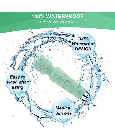 Mini Waterproof Handheld Cordless Back Wand Massager - Green (6x1.5 inch) - Buy Online on GoSupps.com