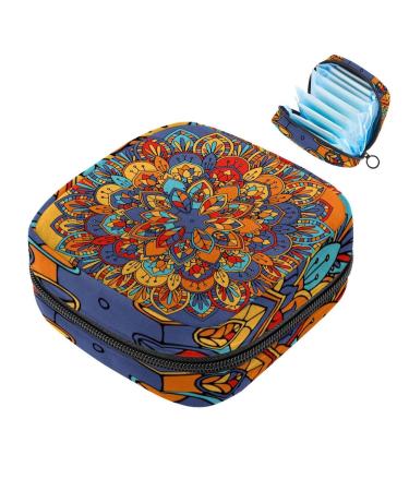 Mandala Psychedelic Henna Women Binden Storage Pocket Portable Periodes for Women Teenager Girls Menstrual Cup Pocket Sight Doctor