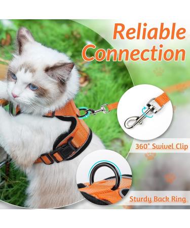 Rabbitgoo Cat Dishes & Adjustable Breakage-Proof Cat Harness Set - Orange M (1 Pack) for International Shipping - Buy Online on GoSupps.com