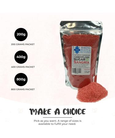 Baking Beauty and Beyond Premium Floss Sugar for Cotton Candy - Cotton Candy Flossing Sugar with Natural Ingredients Perfect for Every Occasion Bulk Floss Sugar 800g - Sangria Flavour - Buy Online on GoSupps.com