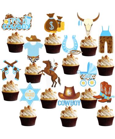 Cowboy Cupcake Cake Toppers Western Theme Cake Topper Cowboy Cake Picks Cake Decoration for Kids Cowboy Birthdays Party Cowgirl Party Supplies Western Decorations - Buy Online on GoSupps.com