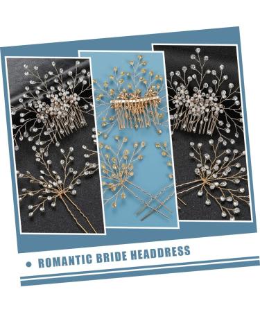 minkissy 2 Sets Bridal Headwear Bridal Hair for Wedding Bridal Hair Clip Bride Hair Decor Pearl Headpiece Hair Pin Wedding Hair Decoration Zinc Alloy Hair Comb Women's European and American - Buy Online on GoSupps.com