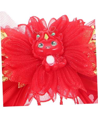 FRCOLOR Year of The Dragon Hair Accessories Hair Clip Girls Accessories Hair Pins Hair Accessories for Girls Hanfu Hair Accessories Temperament Large Ribbon Asia Hairpins Child Metal Red - Buy Online on GoSupps.com