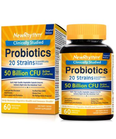 NewRhythm Probiotics 50 Billion CFU - 60 Capsule