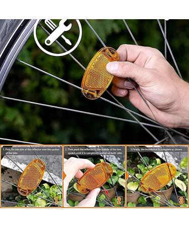 XHBTS 8 Pcs Reflective Bicycle Wheel Rim Lights - White | Bike Warning Reflector MTB Road Spoke Accessories - Buy Online on GoSupps.com